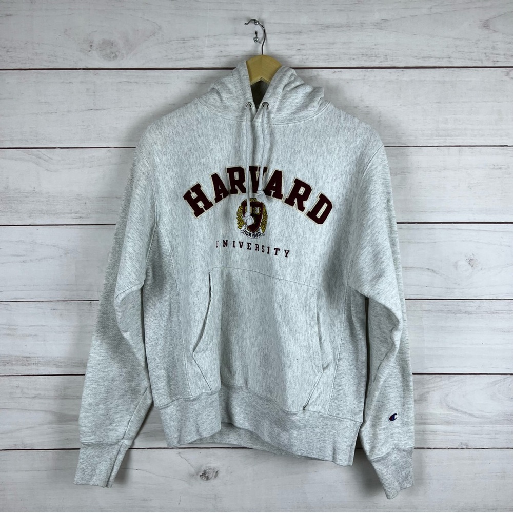 Harvard University Champion Reverse Weave Hoodie … - image 1